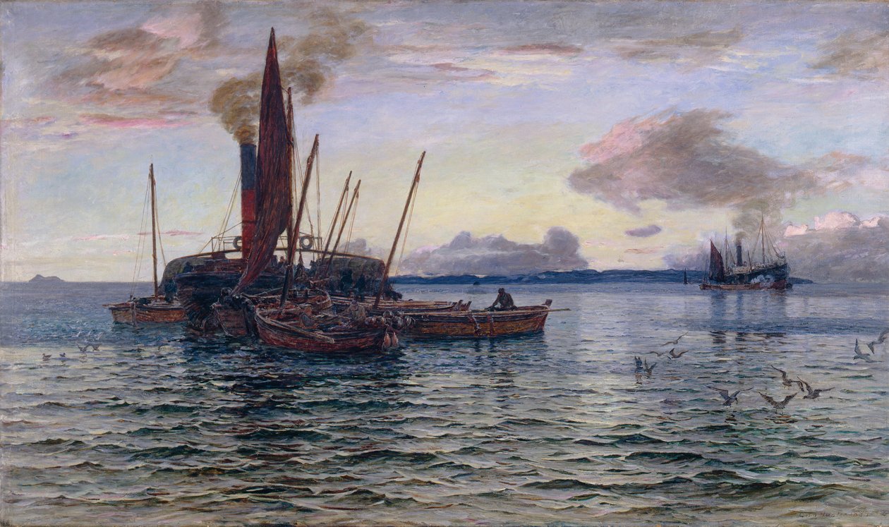 Targ śledziowy na morzu (nad Loch Fyne, Argyll) autorstwa Colin Hunter