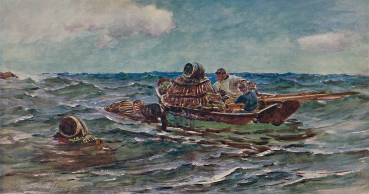 Łapacze homarów, 1886, 1935 autorstwa Colin Hunter