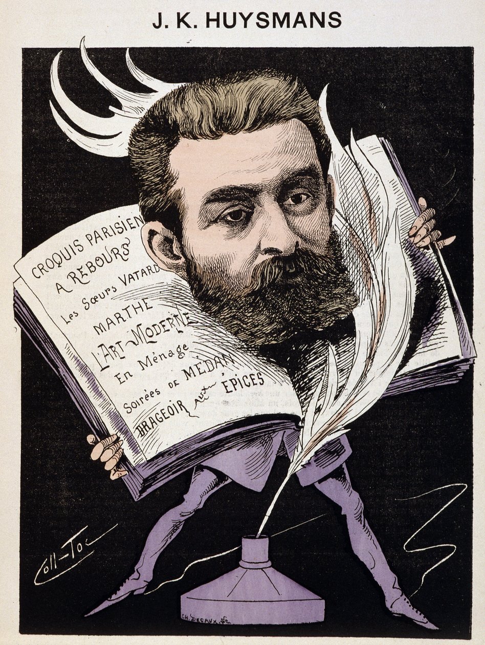 Karykatura Jorisa Karla (Joris-Karl) Huysmansa (1848-1907) - w „The Men of Today””. autorstwa Coll Toc