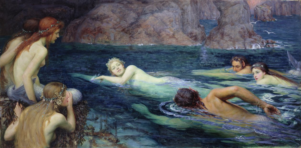 Wyścig z syrenami i trytonami, 1895 autorstwa Collier Twentyman Smithers