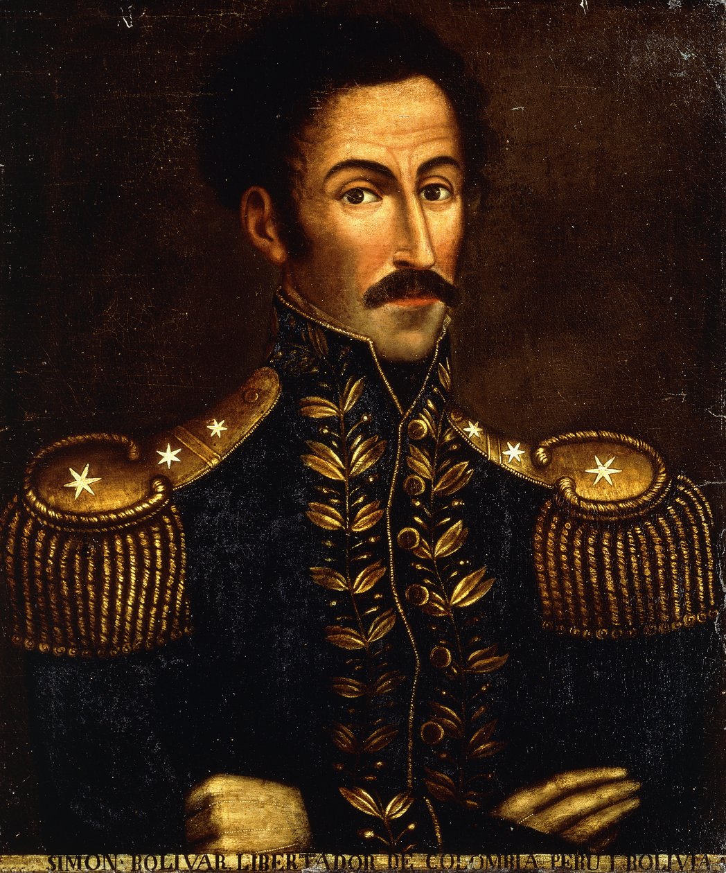Portret Simona Bolivara; Portret Simona Bolivara, ca. 1925 autorstwa Colombian School