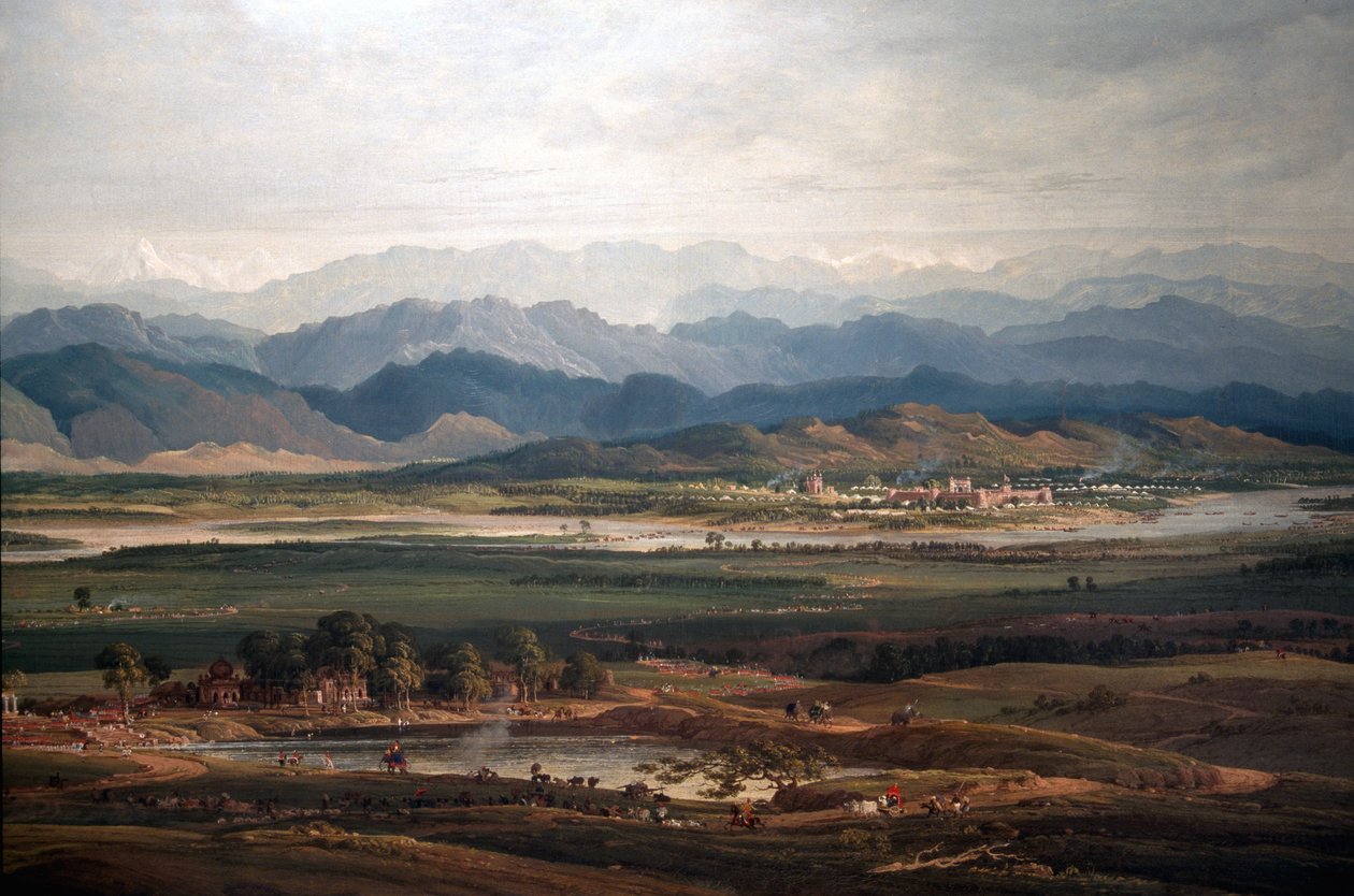 Marsz Franciszka Markiza Hastings 1754-1826 1814-15 olej na płótnie detal z 237634 autorstwa Colonel Charles Joseph Doyle