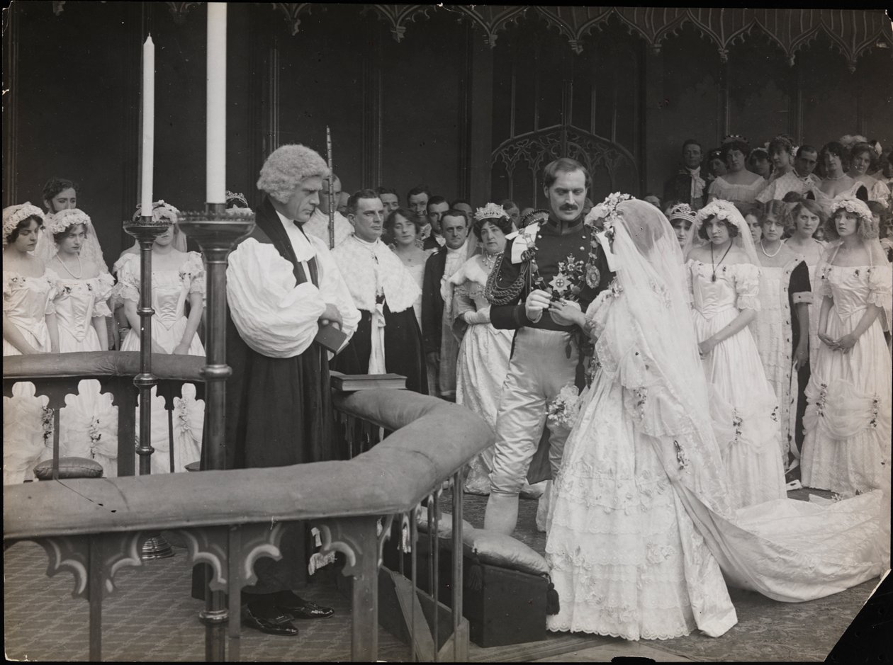 Kadr z filmu „Sześćdziesiąt lat królowa”, ok. 1914 (zdjęcie czarno-białe) autorstwa Company Byron