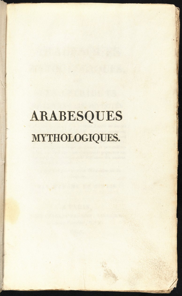 Mitologiczne Arabeski autorstwa Comtesse Stéphanie Félicité de Genlis