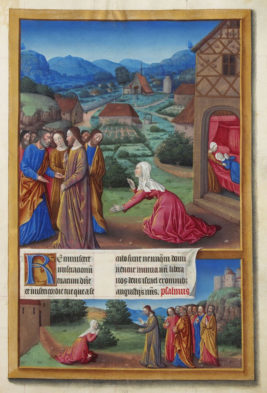 Les Très Riches Heures du Duc de Berry, Folio 164r - Kobieta kananejska autorstwa Condé Museum
