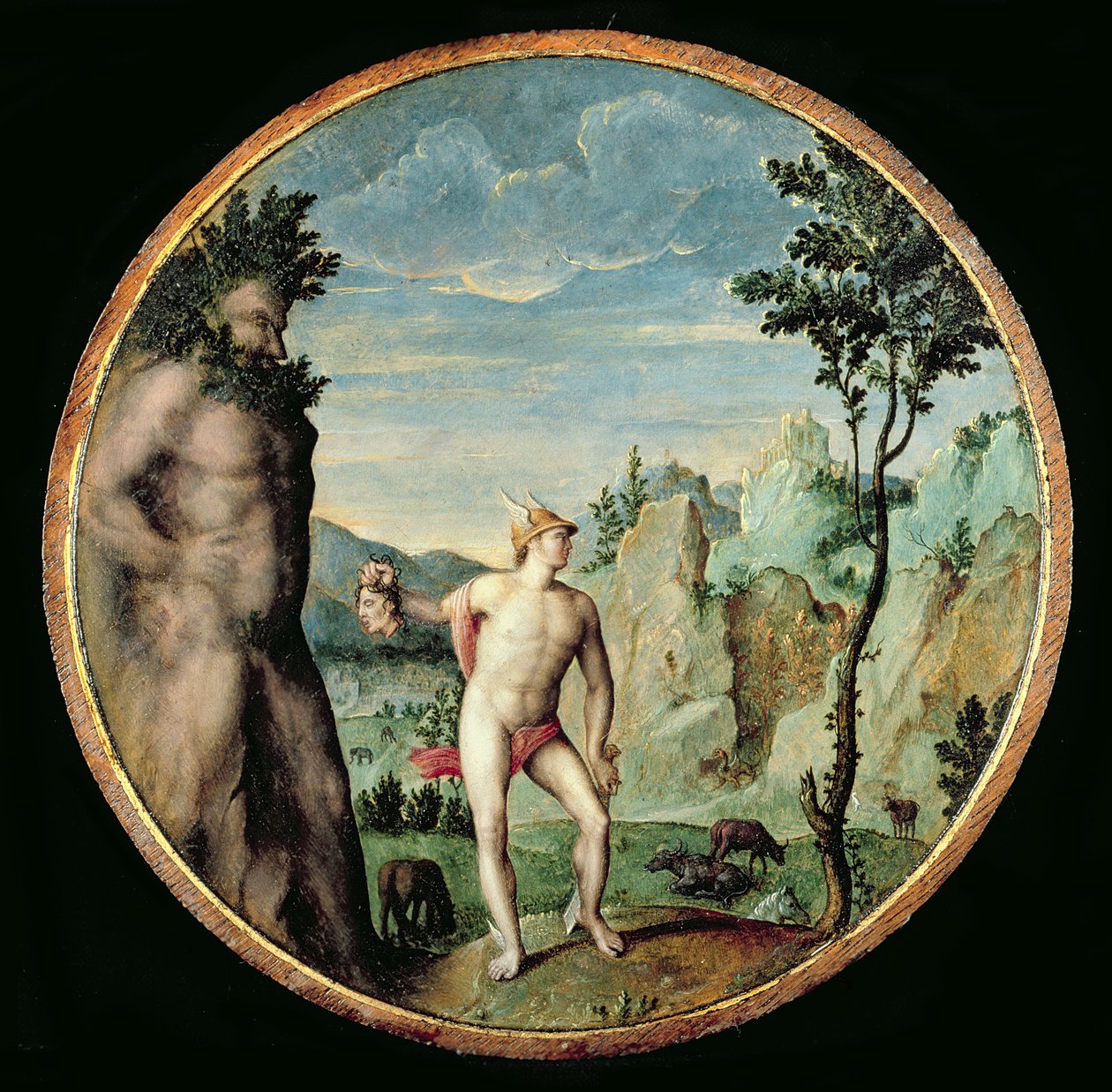 Perseusz zamieniający Atlas w kamień autorstwa Congnet
