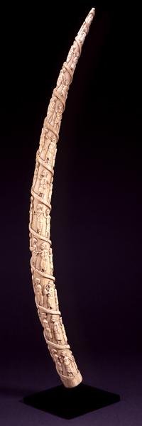 Rzeźbiony kieł słonia, Loango, Kongo (patrz także 142547) autorstwa Congolese School