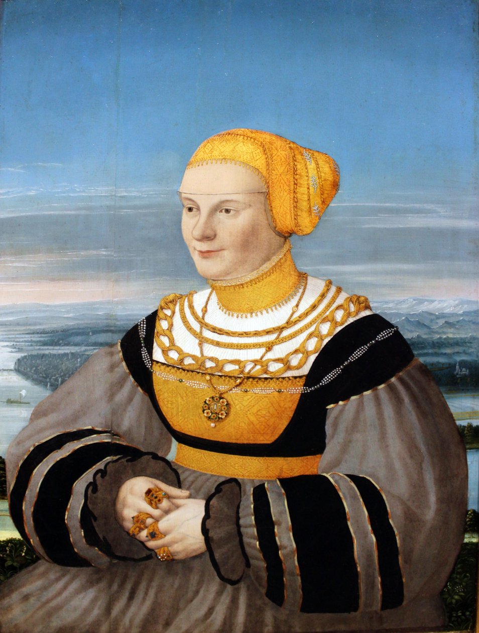 Portret Anny von Holzhausen z domu Ratzeburg autorstwa Conrad Faber von Kreuznach