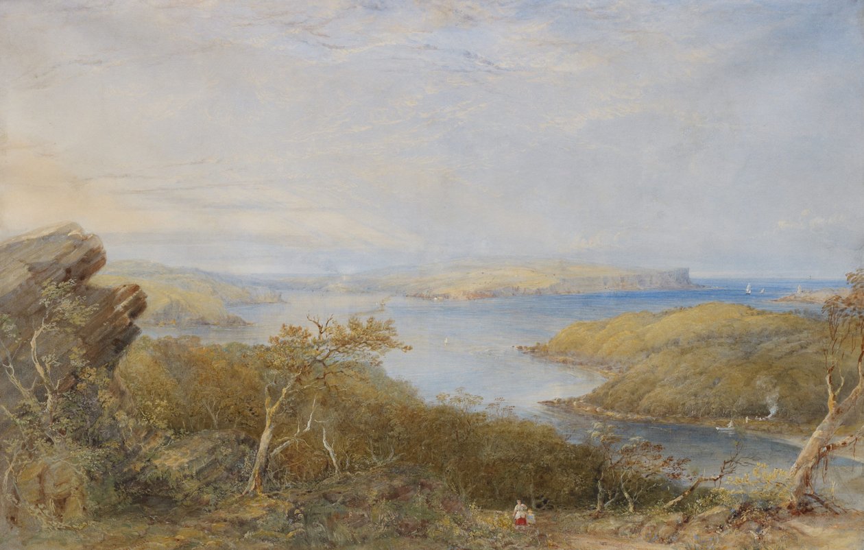 North Head z góry Balmoral, Sydney Harbour autorstwa Conrad Martens
