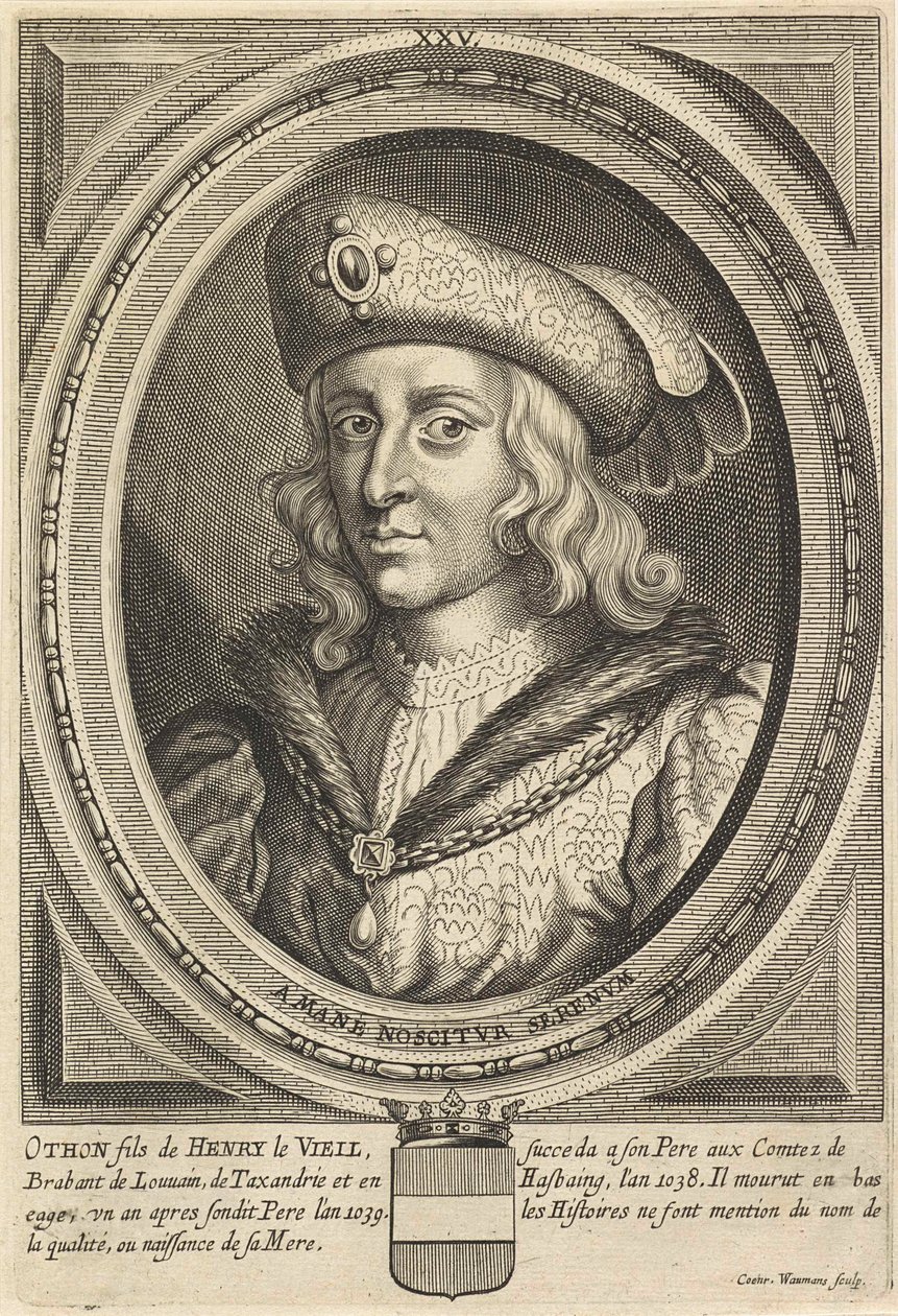 Portret Ottona, księcia Brabancji i Leuven autorstwa Conrad (after) Waumans