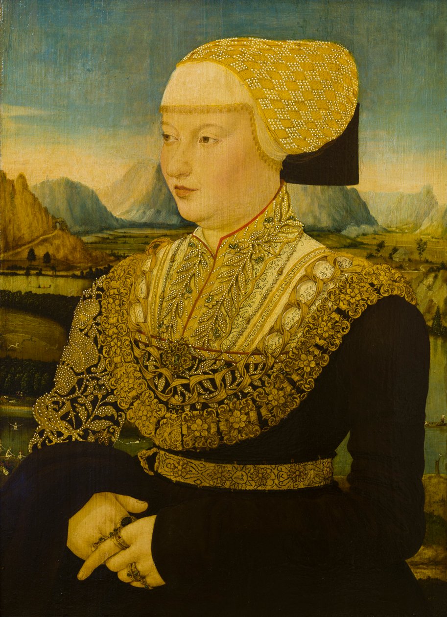 Portret nieznanej damy, ok. 1500-53 (olej na desce) autorstwa Conrad (attr. to) Faber von Creuznach