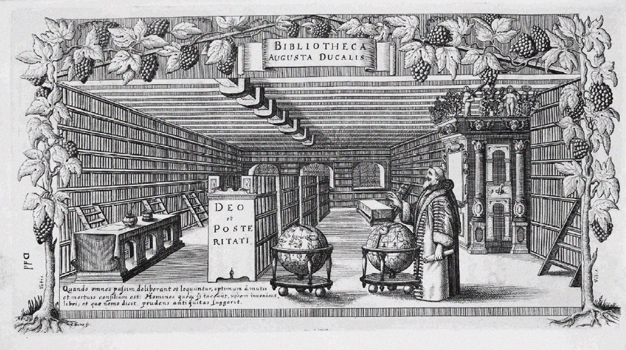 August von Brunswick-Lüneburg w swojej bibliotece, 1650 autorstwa Conrad Buno