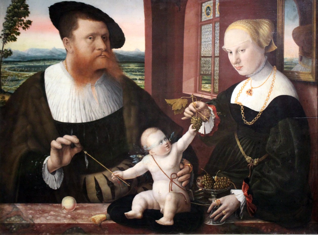 Podwójny portret Justyniana von Holzhausena i jego żony Anny z domu Fürstenberg autorstwa Conrad Faber von Kreuznach