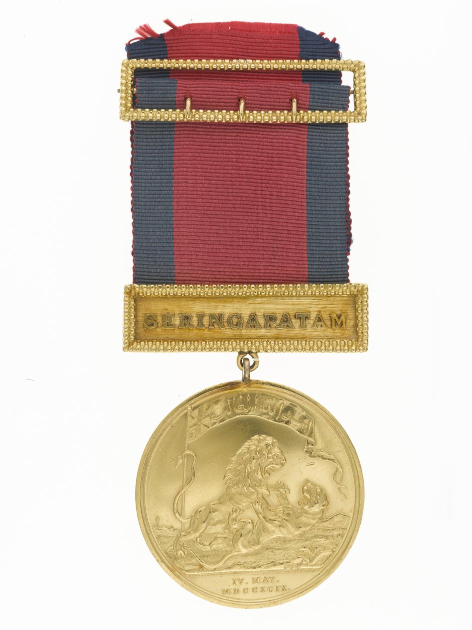 Medal Seringapatam, 1799 (złoto i wstążka) autorstwa Conrad Heinrich Küchler