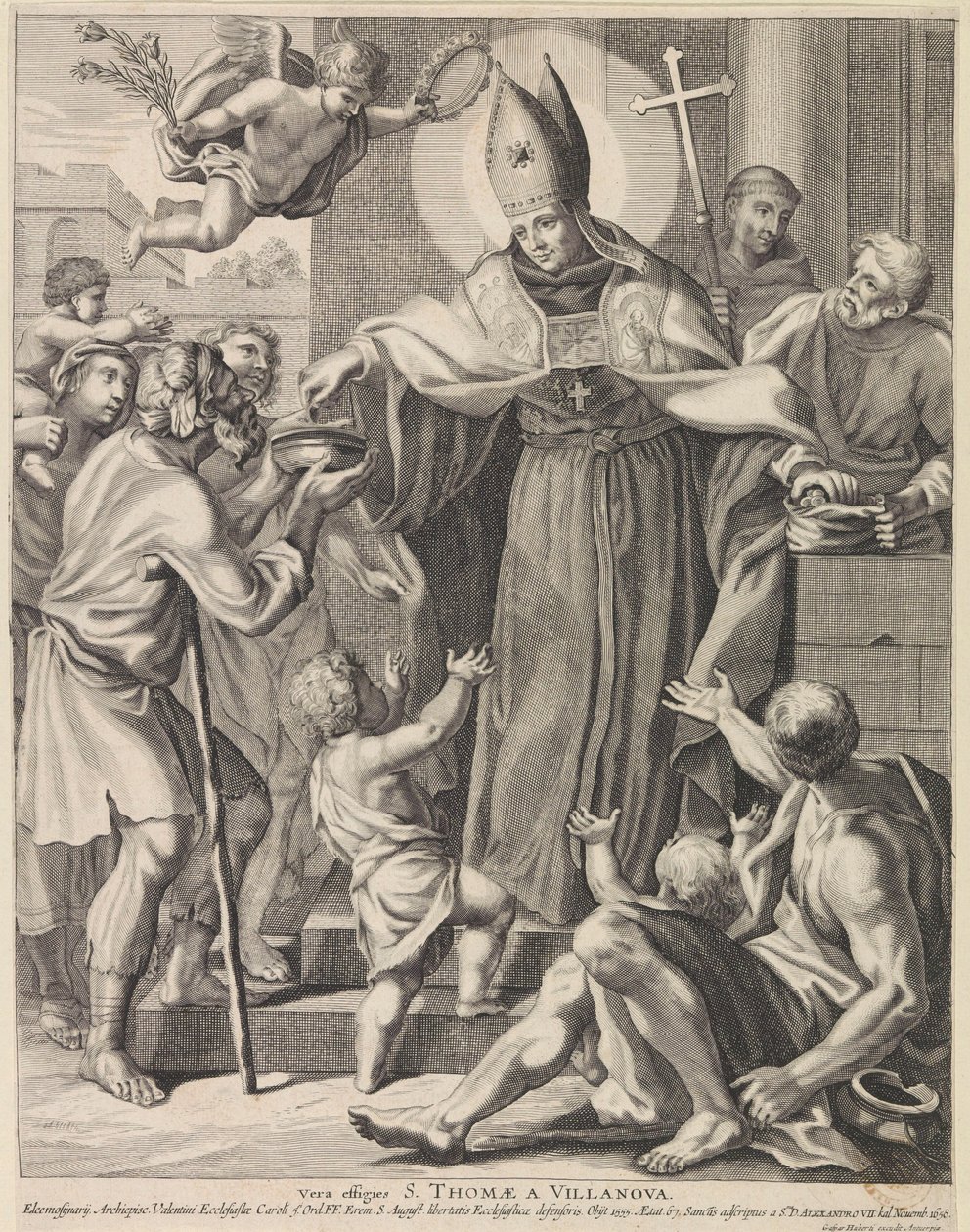 H. Thomas van Villanueva Vera effigies S. Thomae A Villanova (tytuł na obiekcie) autorstwa Conrad Lauwers