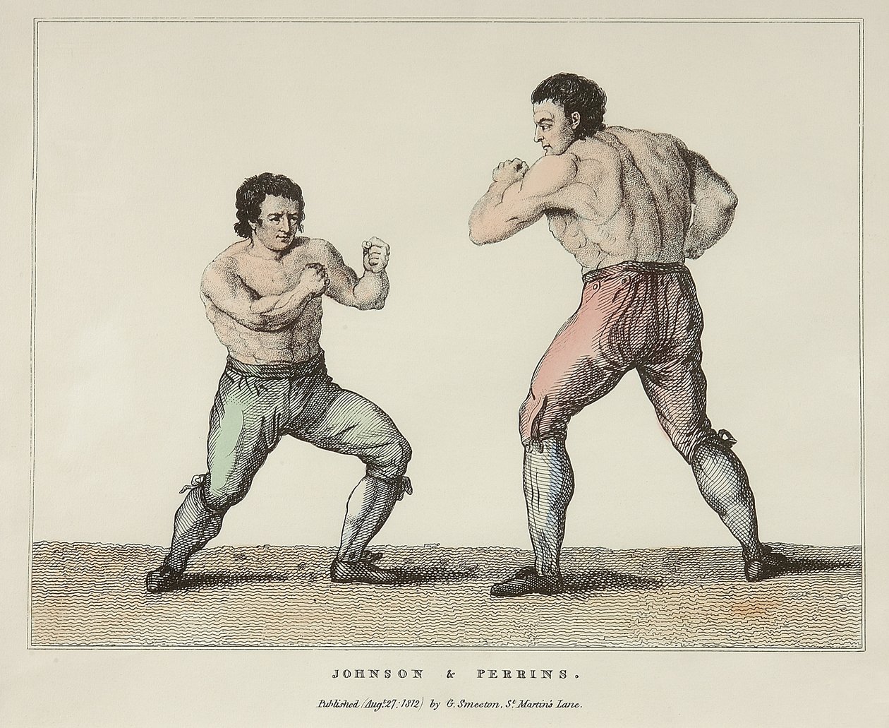 Johnson & Perrin (kolorowy grawerunek) autorstwa Conrad Martin (after) Metz
