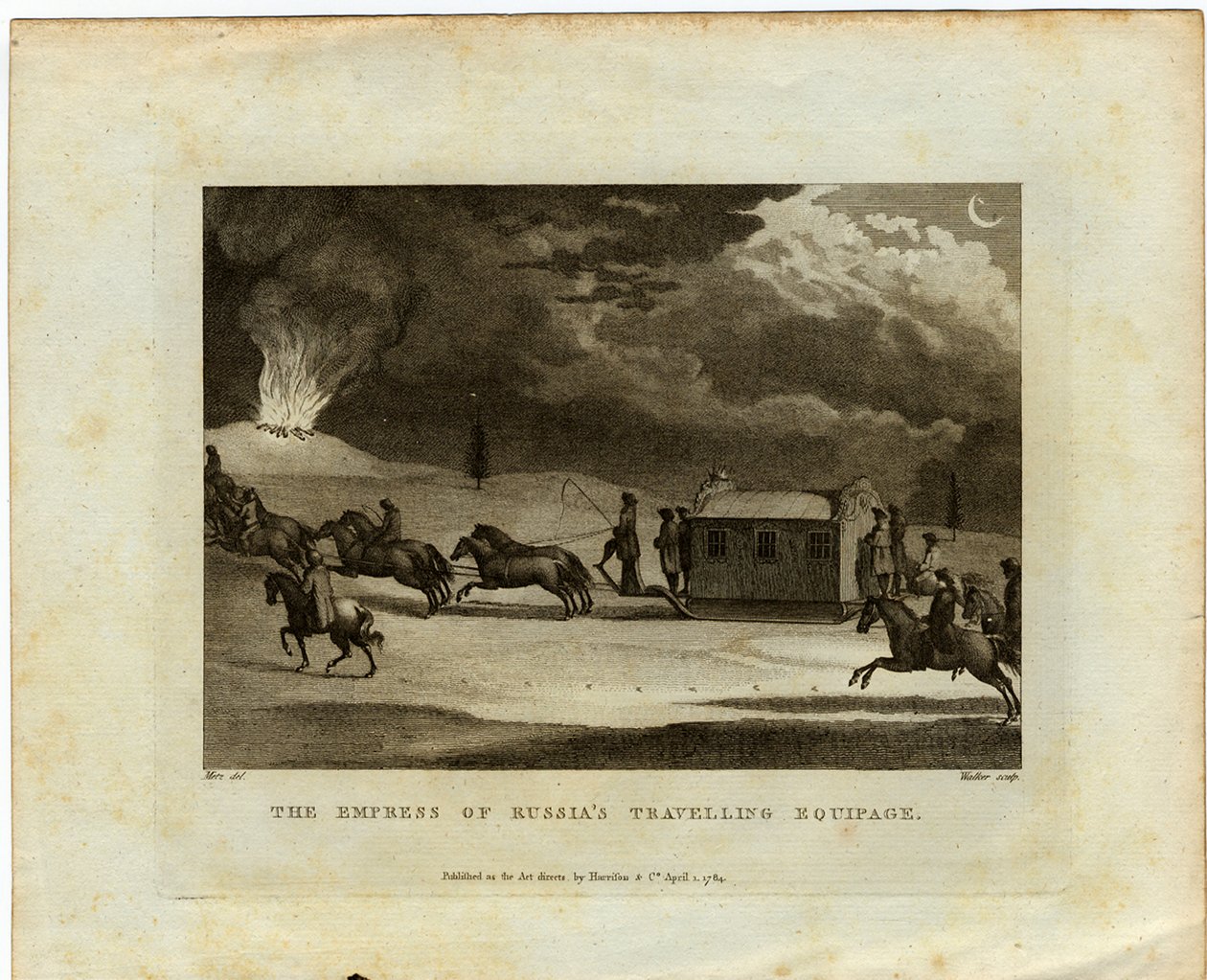 Cesarzowa Rosji podróżująca po kraju, 1784 autorstwa Conrad Martin Metz