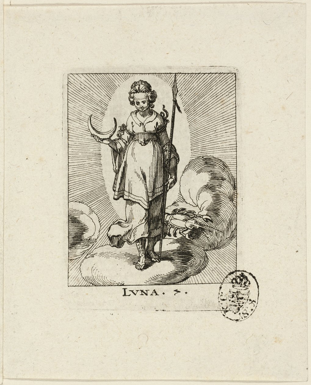 Luna, płyta siódma z Der VII Planeten autorstwa Conrad Meyer