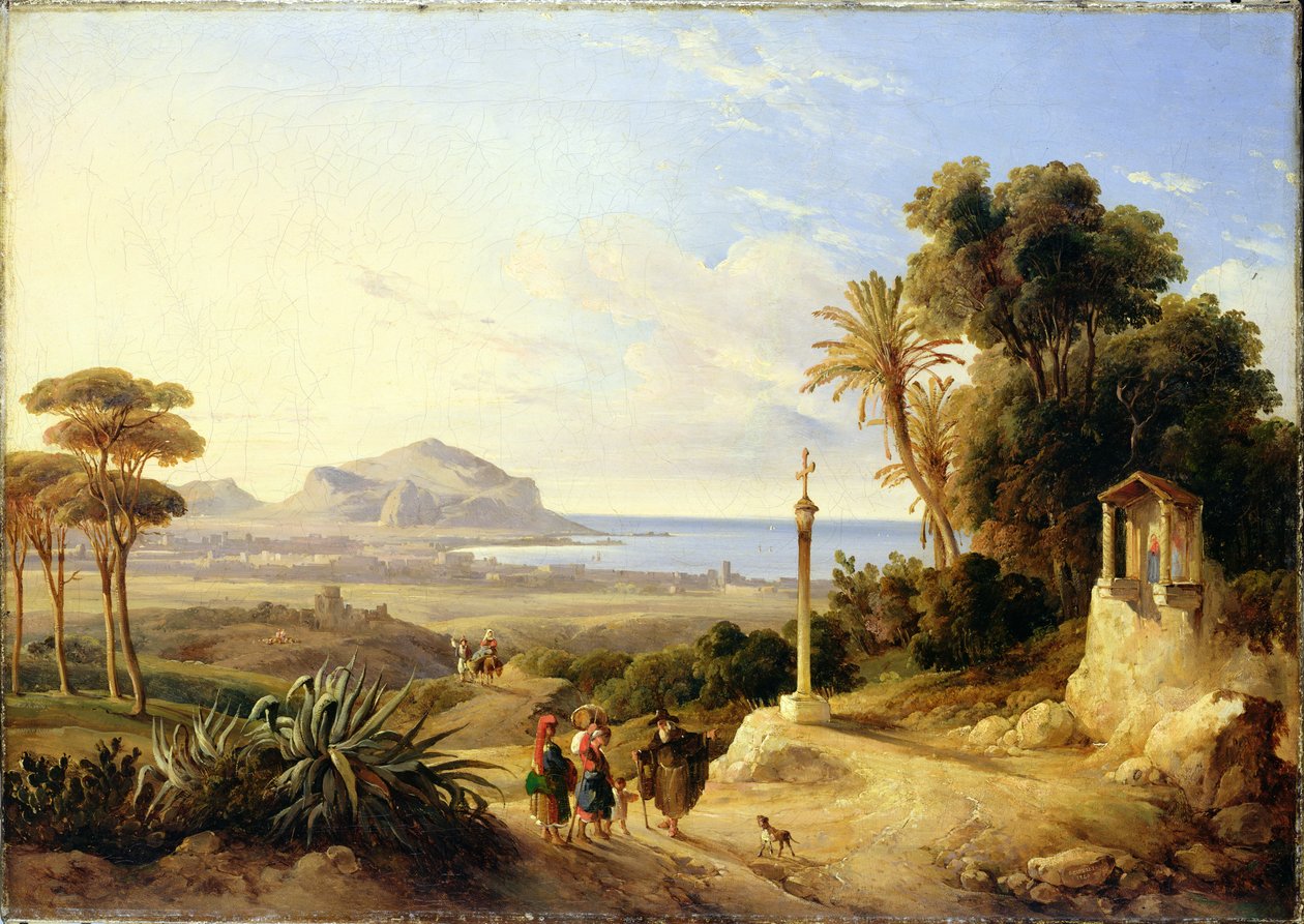 Widok Palermo, 1840 autorstwa Consalvo Carelli