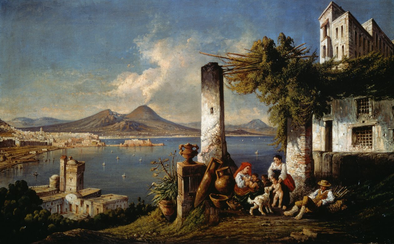 Neapol widziany z Posillipo (olej na płótnie) autorstwa Consalvo Carelli