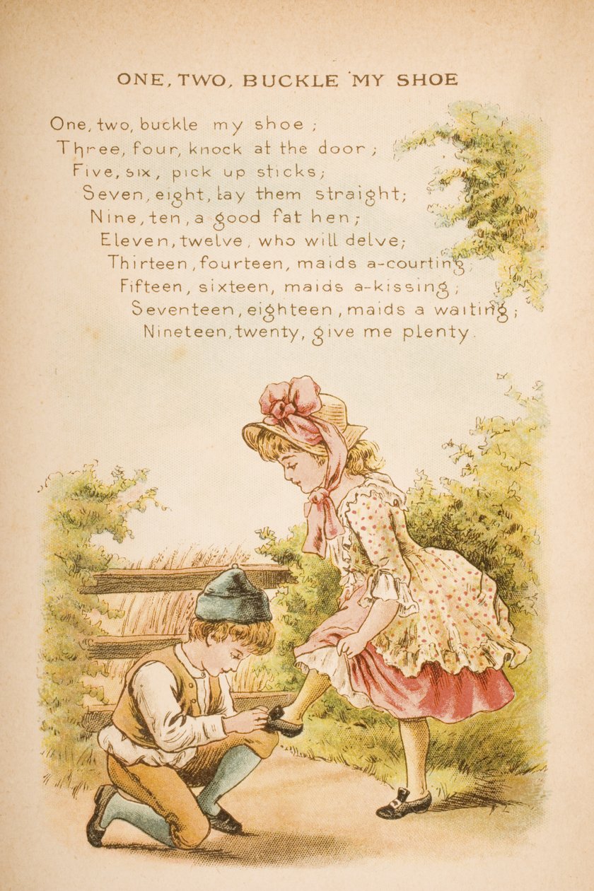 Raz, dwa, zapnij mi but, z książki „Old Mother Goose