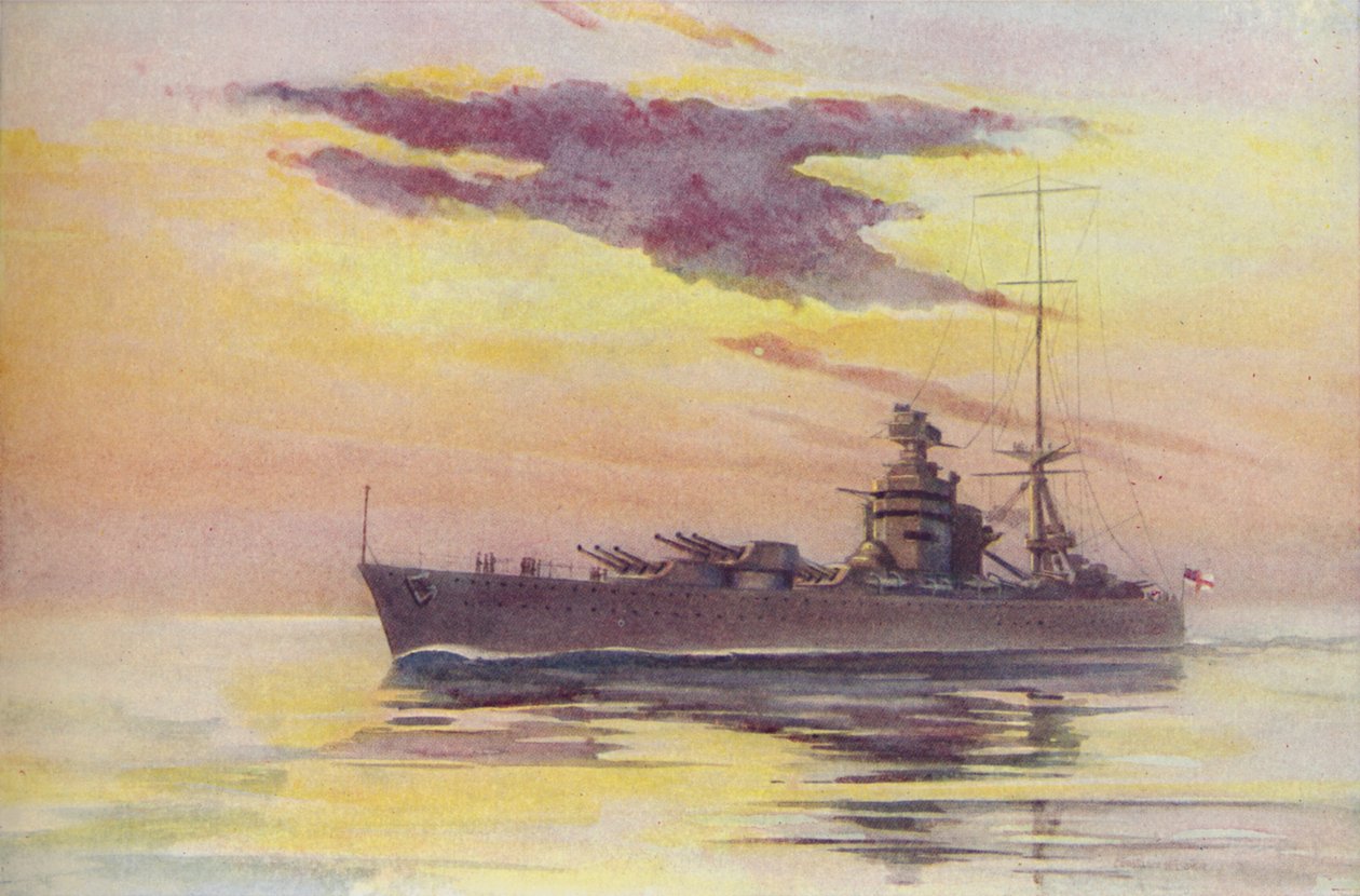 „Nowoczesny pancernik”, 1910 autorstwa Constance N Baikie
