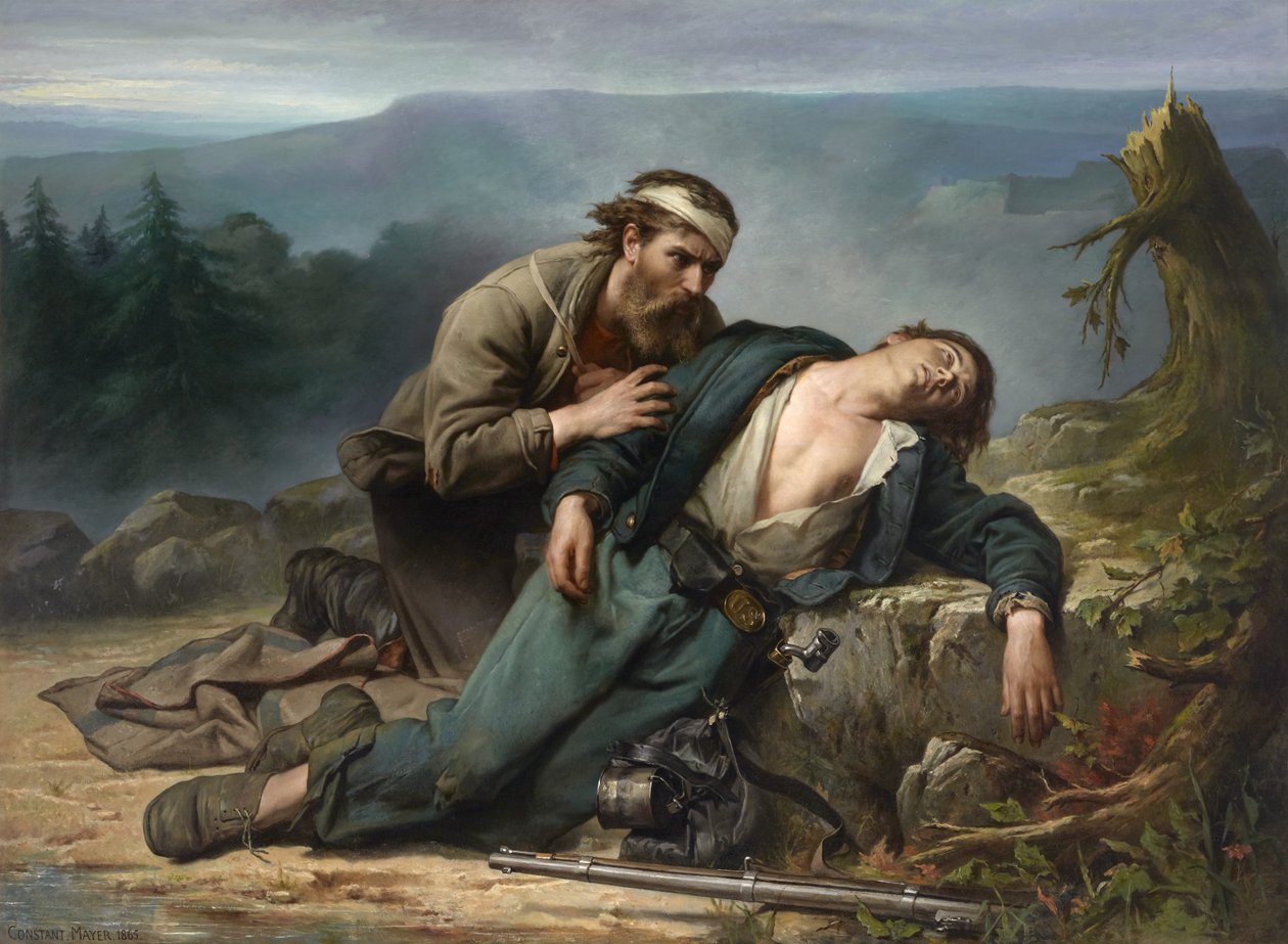 Rozpoznanie: Północ i Południe, 1865 autorstwa Constant Mayer