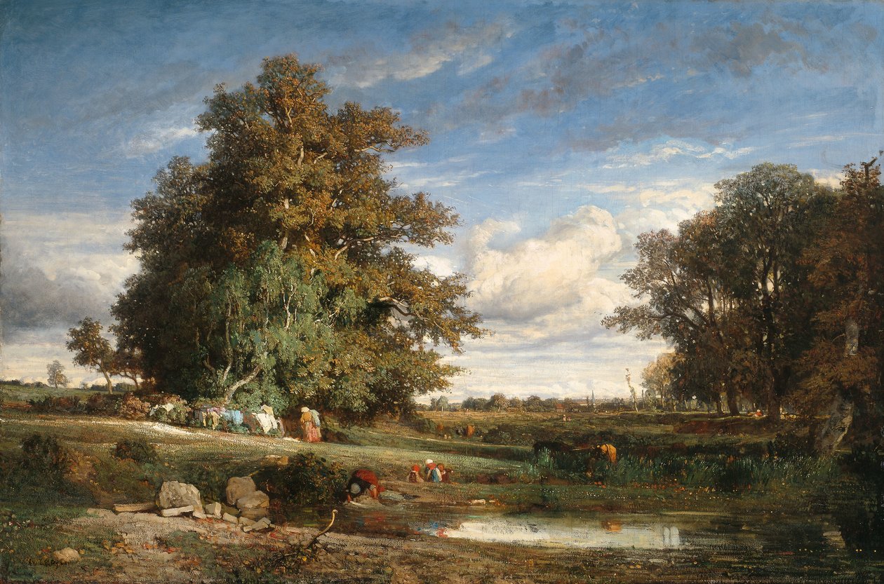 Bagno autorstwa Constant Emile Troyon