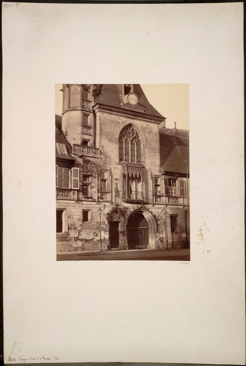 Hotel Jacques Coeur w Bourges, ca. 1865. autorstwa Constant Alexandre Famin