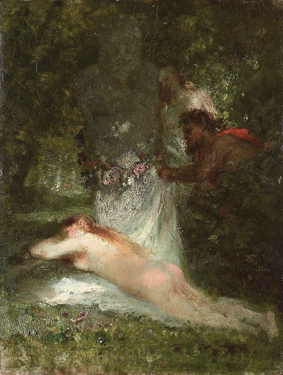 Sen nimfy autorstwa Constant Emile Troyon