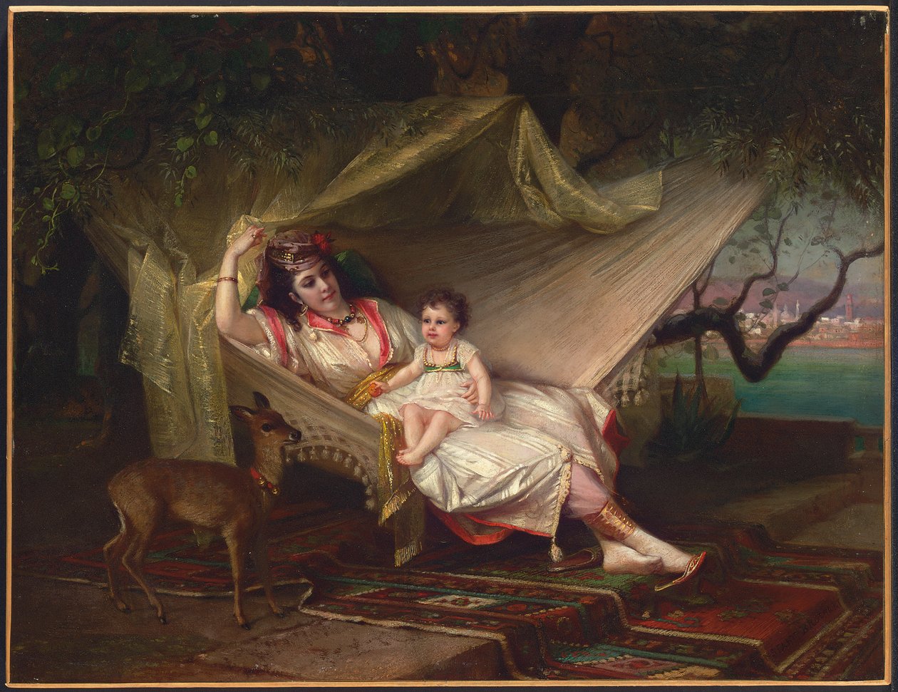 Clementine Stora i jej córka Lucie, Konstantynopol autorstwa Constant Joseph Brochart