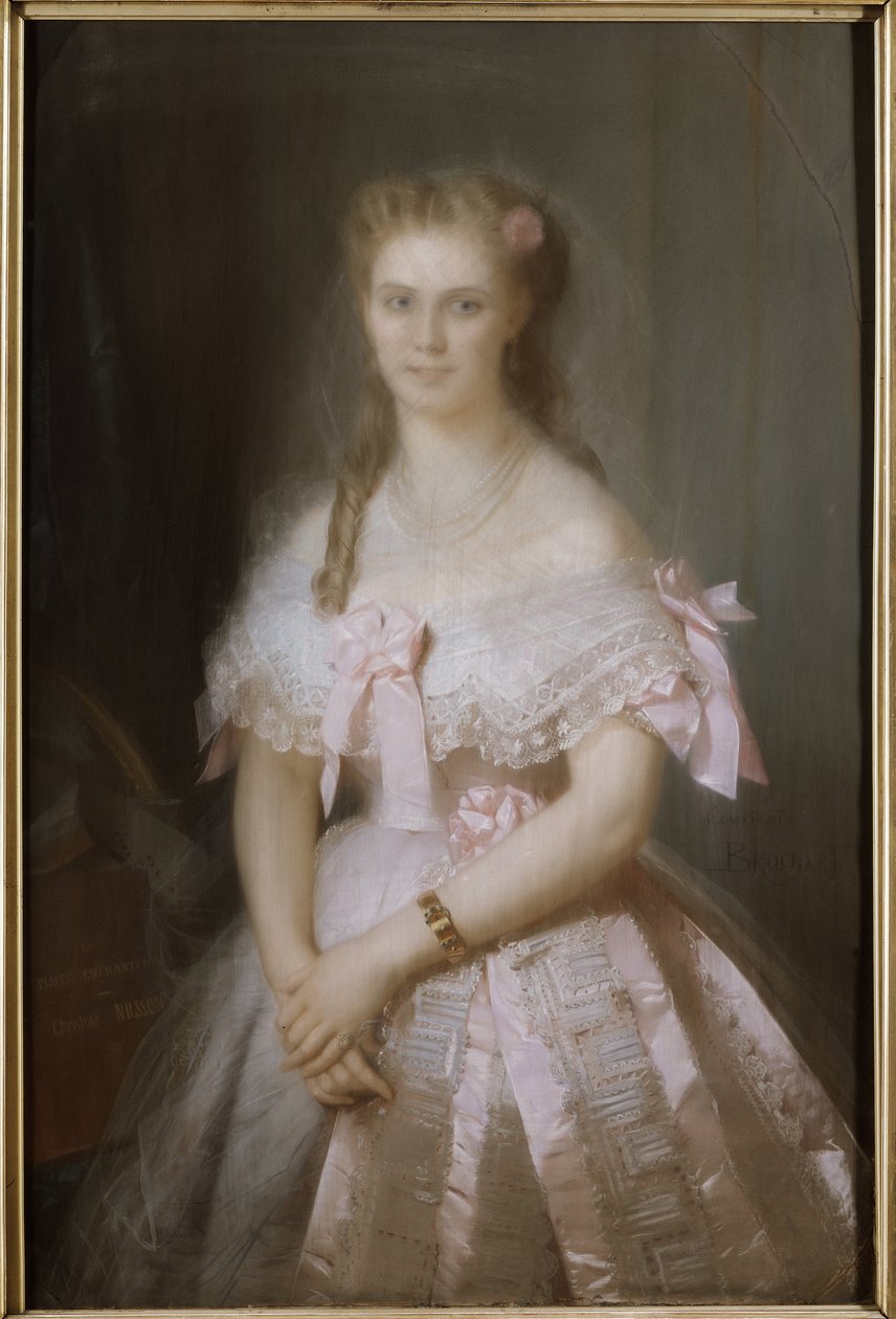 Portret Christine Nilsson (1843-1921), autorstwa Brochart, Constant Joseph (1816-1889). Pastel na tekturze. Wymiar : 117x80 cm. Muzeum Narodowe w Sztokholmie autorstwa Constant Joseph Brochart