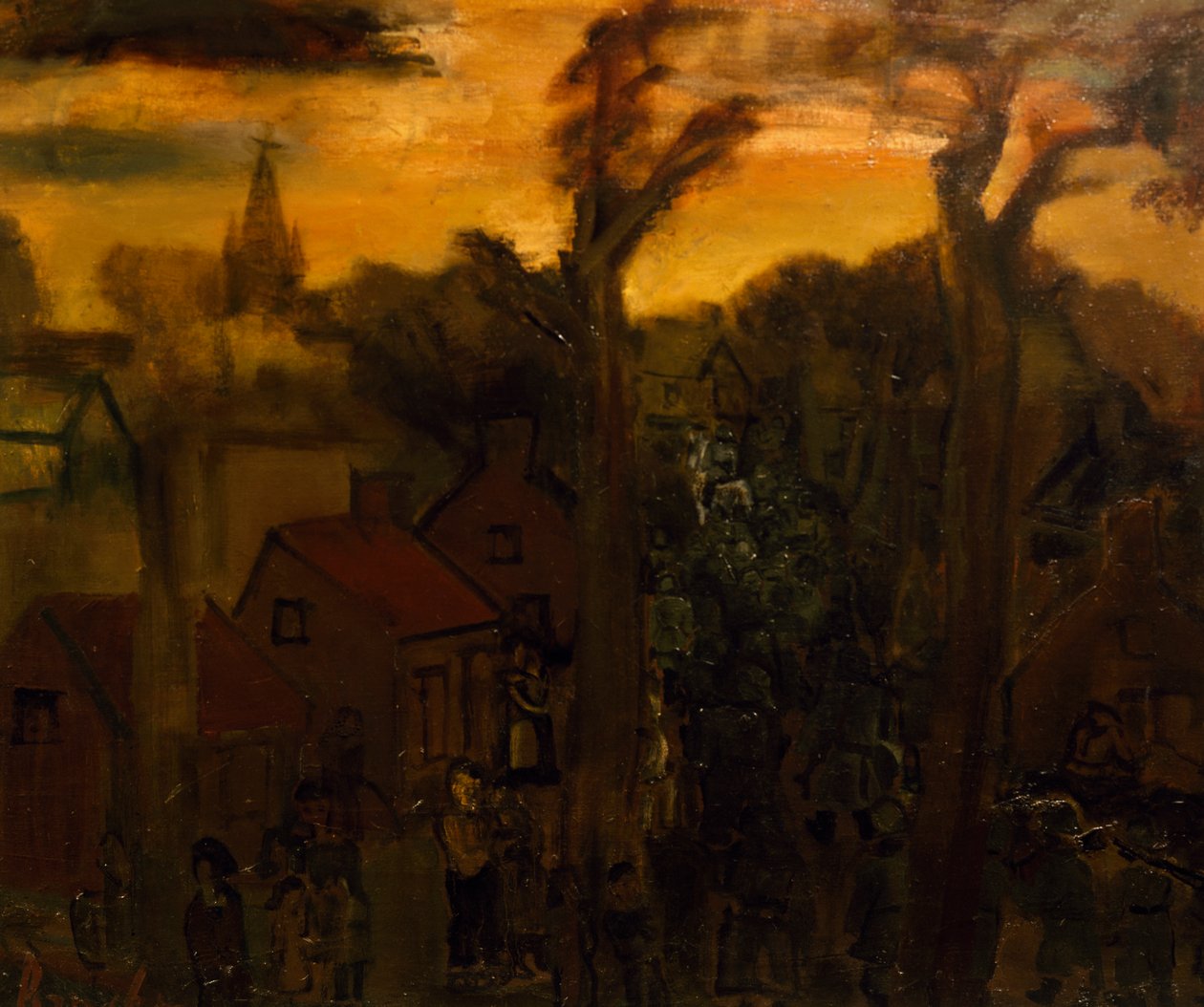 Jabbeke w 1940 r., autorstwa Constanta Permeke (1886-1952), olej na płótnie. Belgia, XX wiek. autorstwa Constant Permeke
