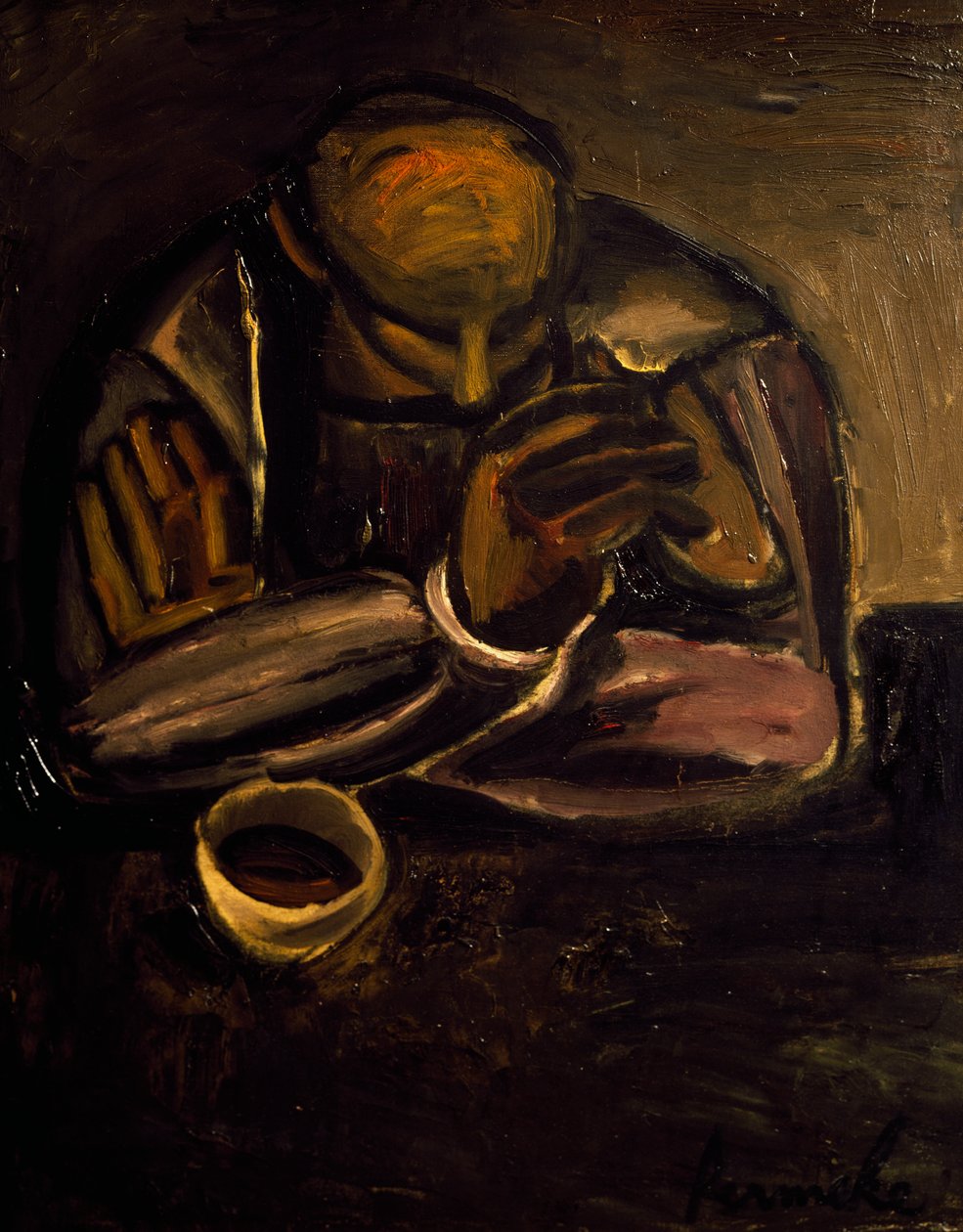 Mężczyzna z filiżanką autorstwa Constant Permeke