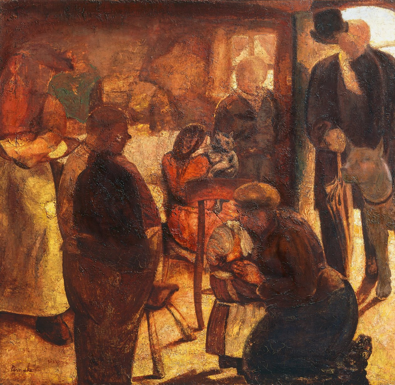 Nieznajomy, autorstwa Constanta Permeke (1886-1952), olej na płótnie autorstwa Constant Permeke