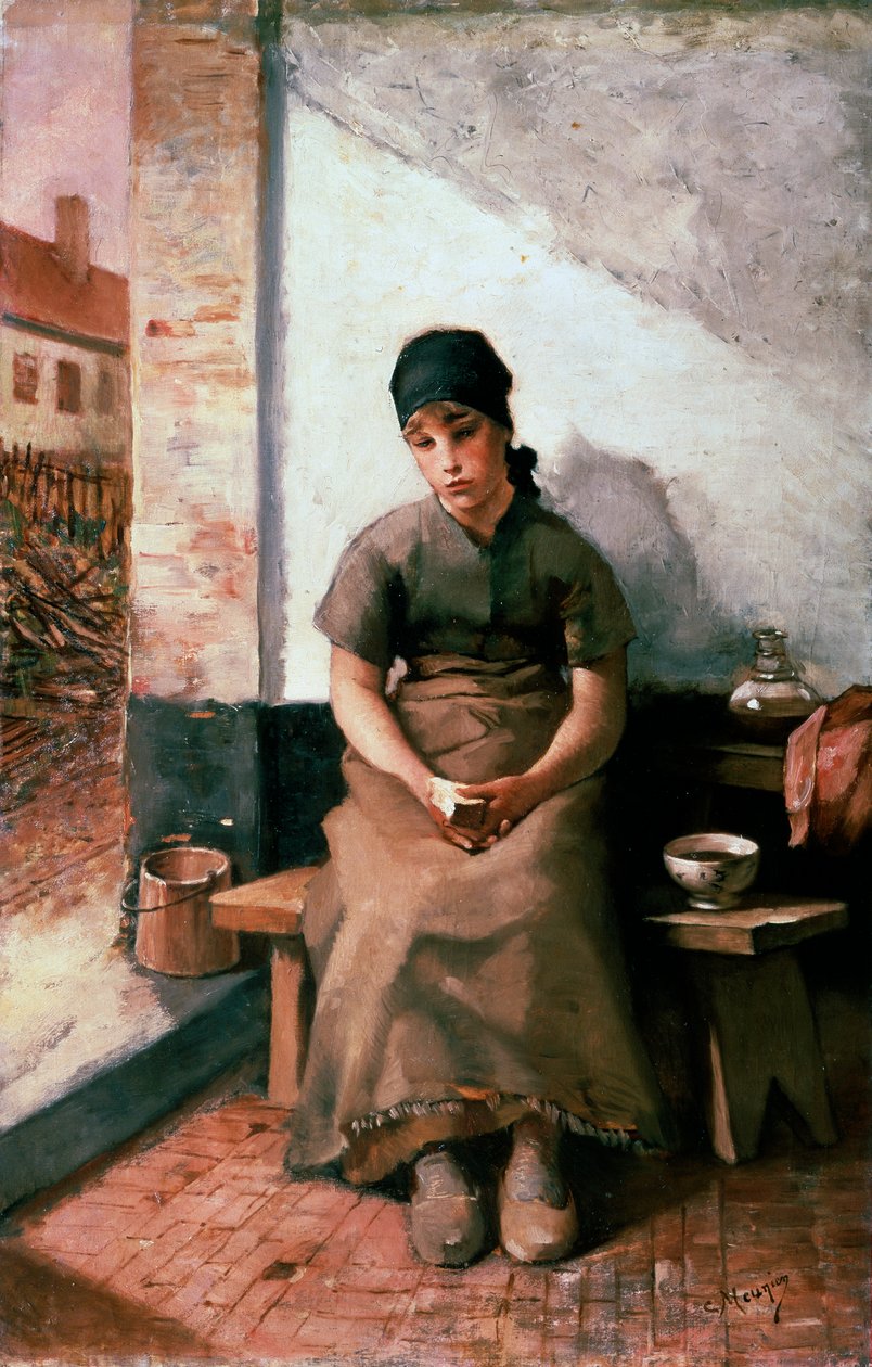 Śniadanie dla pokojówek, lata 80. XIX wieku. autorstwa Constantin Emile Meunier