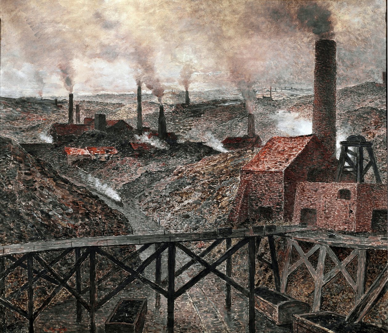 W czarnym kraju (olej na płótnie) autorstwa Constantin Emile Meunier