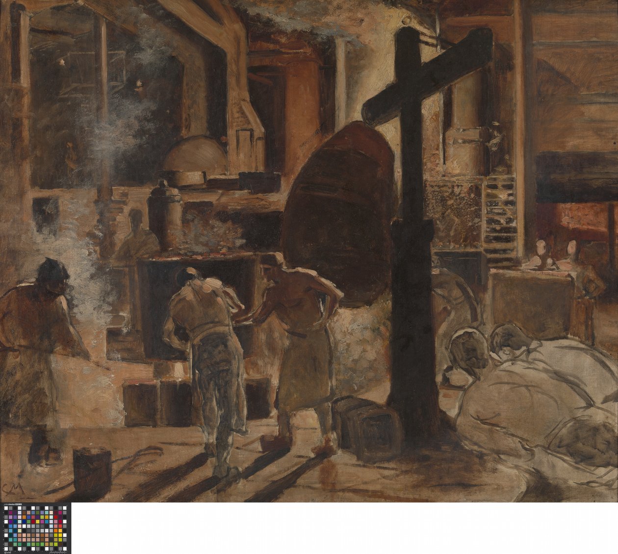Huta (olej na płótnie) autorstwa Constantin Emile Meunier