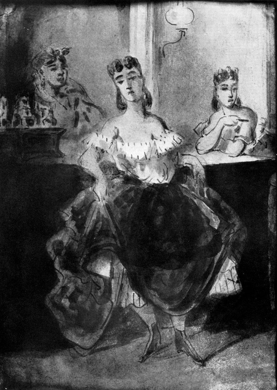 Kobieta tańcząca przed ladą, XIX w., 1930. autorstwa Constantin Guys