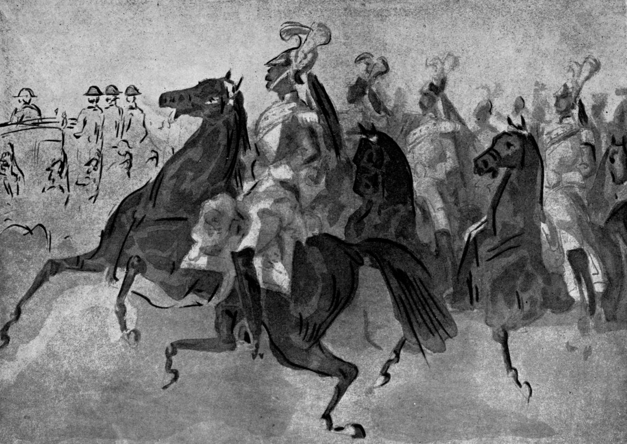 Eskorta kirasjerów, XIX w., 1930. autorstwa Constantin Guys