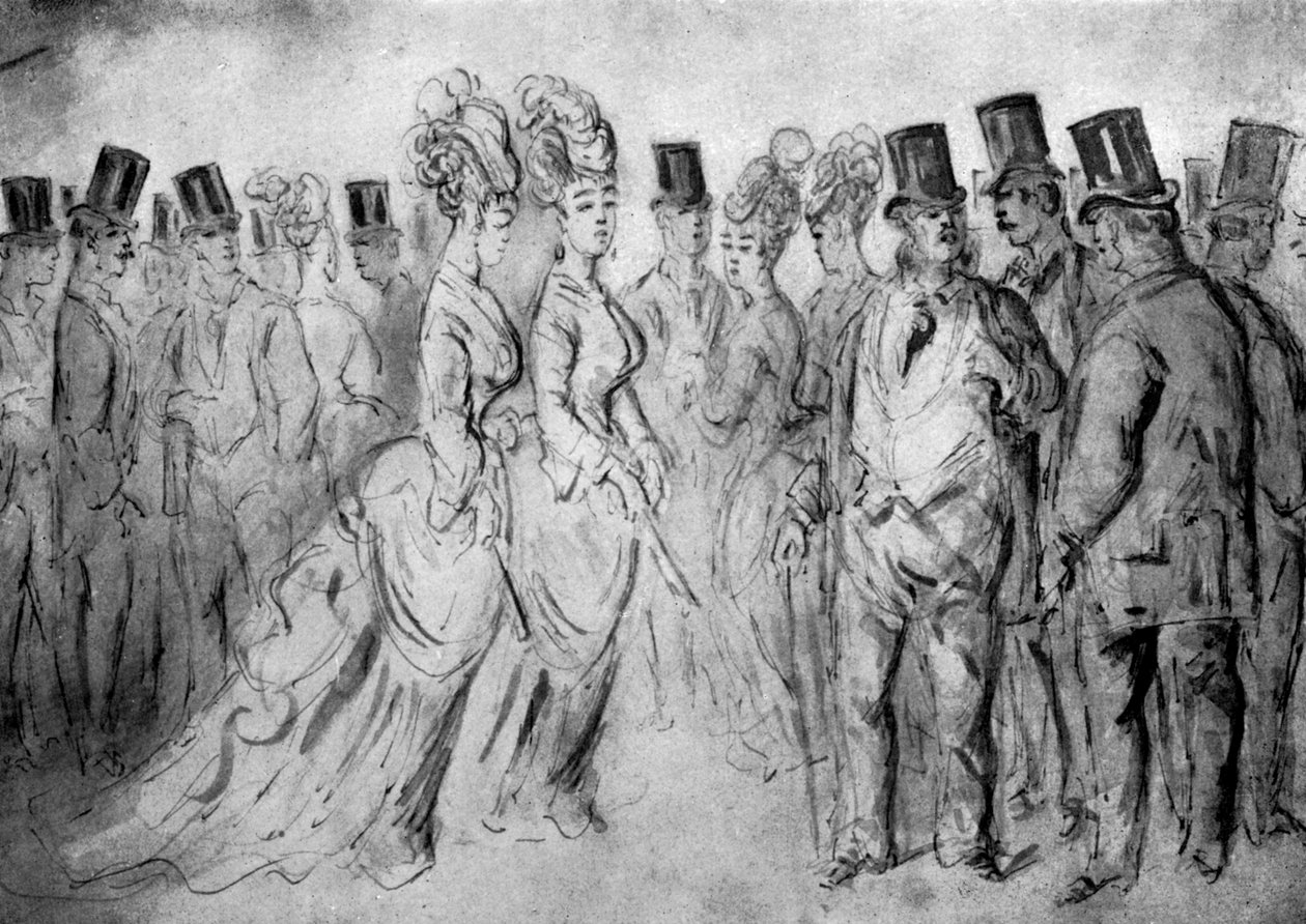 Promenada, XIX w., 1930. autorstwa Constantin Guys