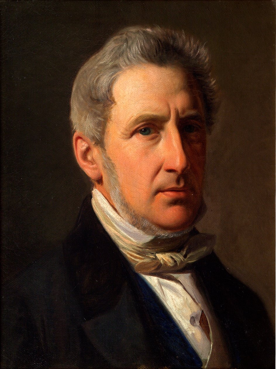 duński: Portræt af godsejer Alfred Hage (1803-1872) Portret giermka Alfreda Hage (1803-1872) autorstwa Constantin Hansen