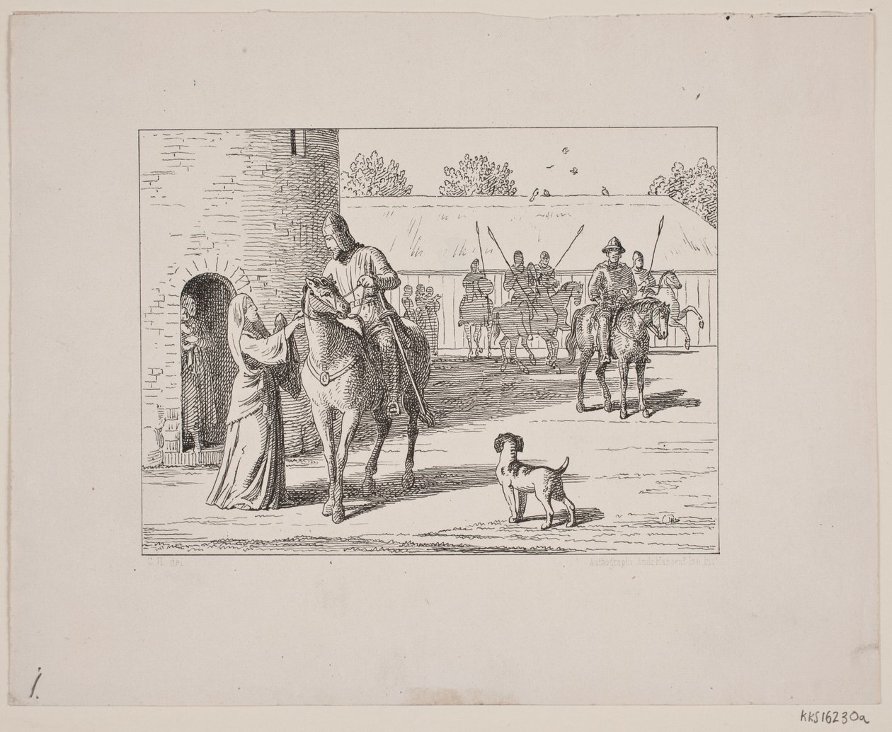 Ilustracja do Svenda Grundtviga, „Marsk Stig: duńska pieśń ludowa z XIII wieku”, 1861 autorstwa Constantin Hansen