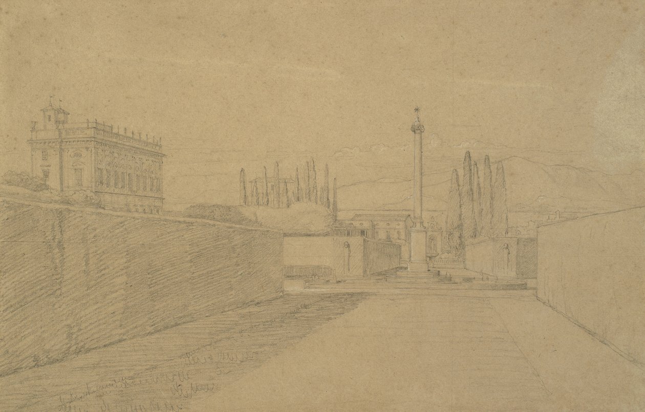 W ogrodach Villa Albani autorstwa Constantin Hansen