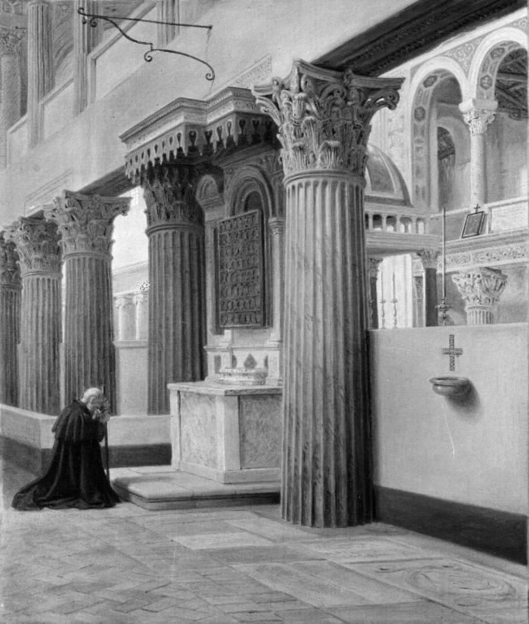 Wnętrze S Lorenzo fuori le mura autorstwa Constantin Hansen