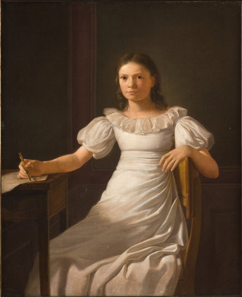 Siostra artysty Alvilde autorstwa Constantin Hansen