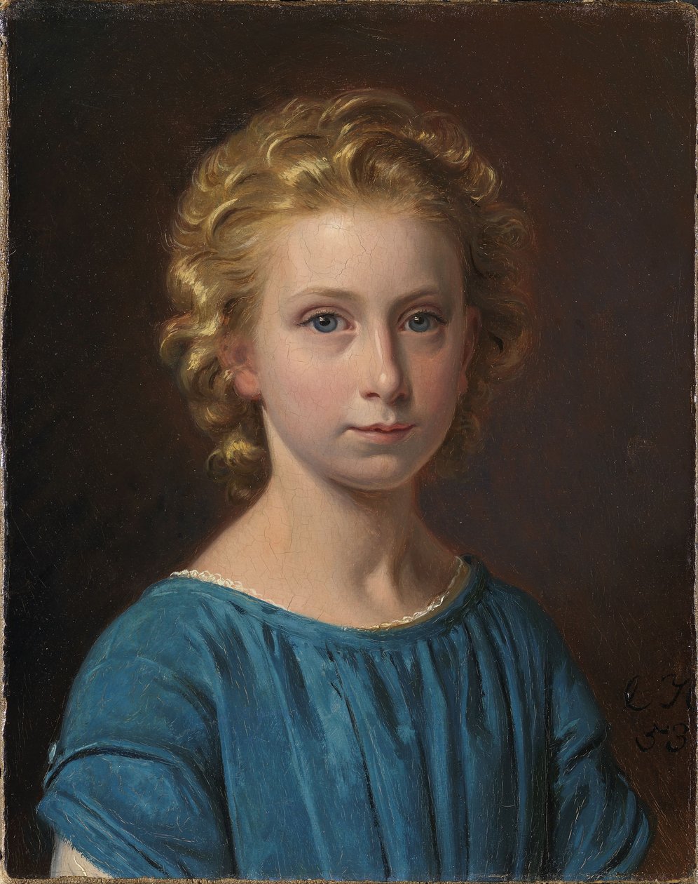 Margrethe Vullum jako dziecko (z domu Lehmann) autorstwa Constantin Hansen