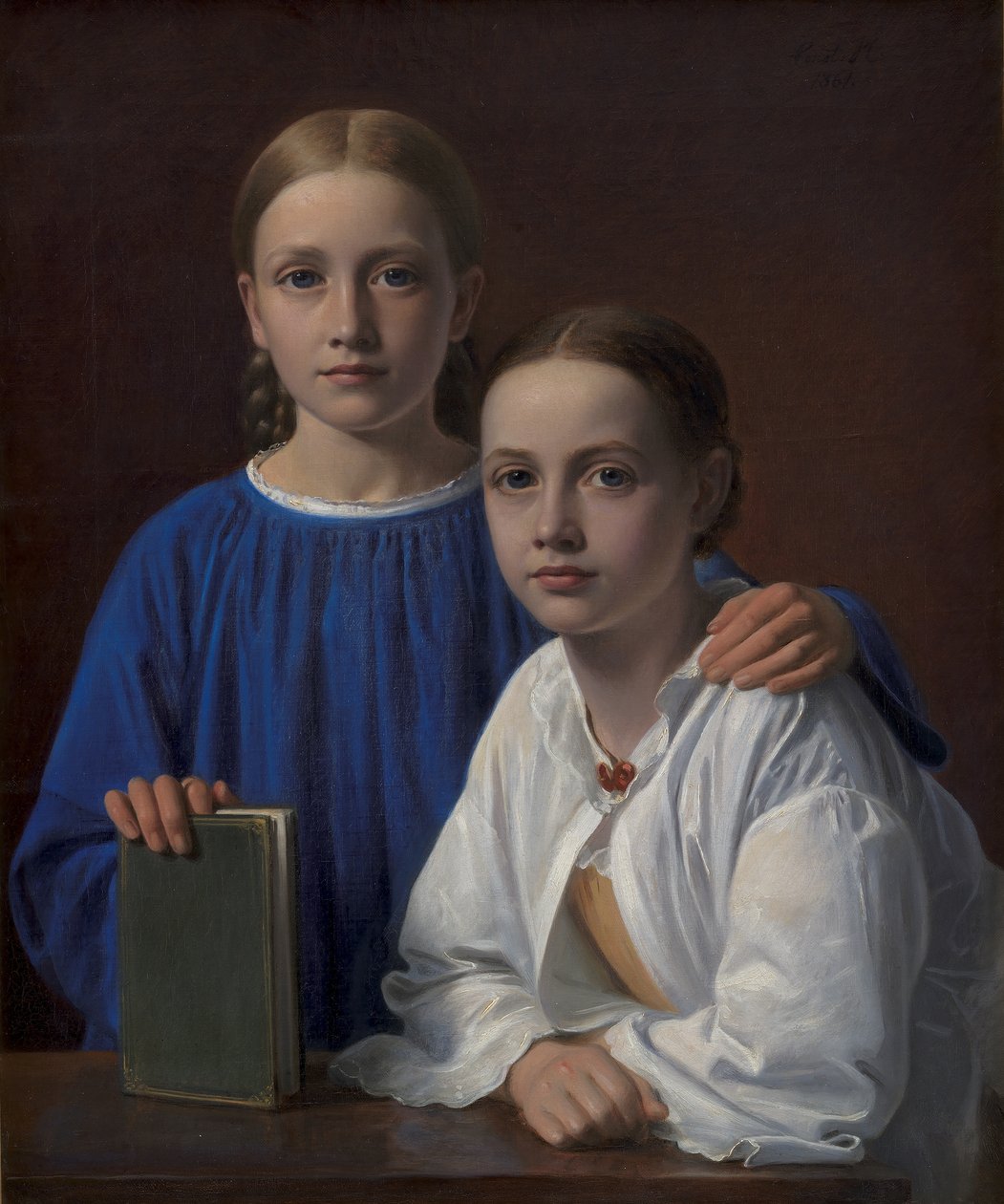 Meta Magdalena Hammerich i córka artysty Kristiane Konstantin Hansen, 1861 autorstwa Constantin Hansen
