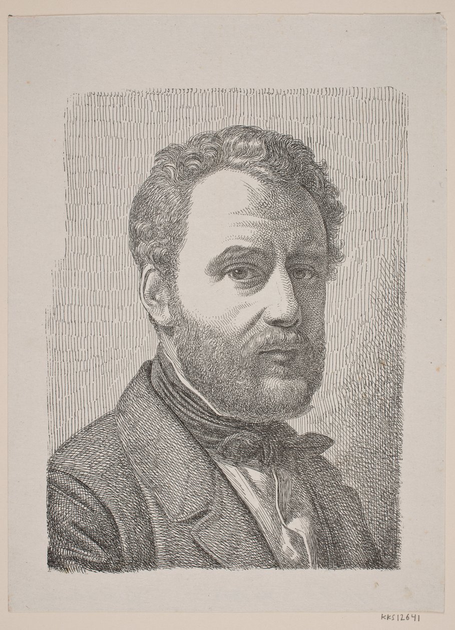 Portret Wilhelma Marstranda autorstwa Constantin Hansen