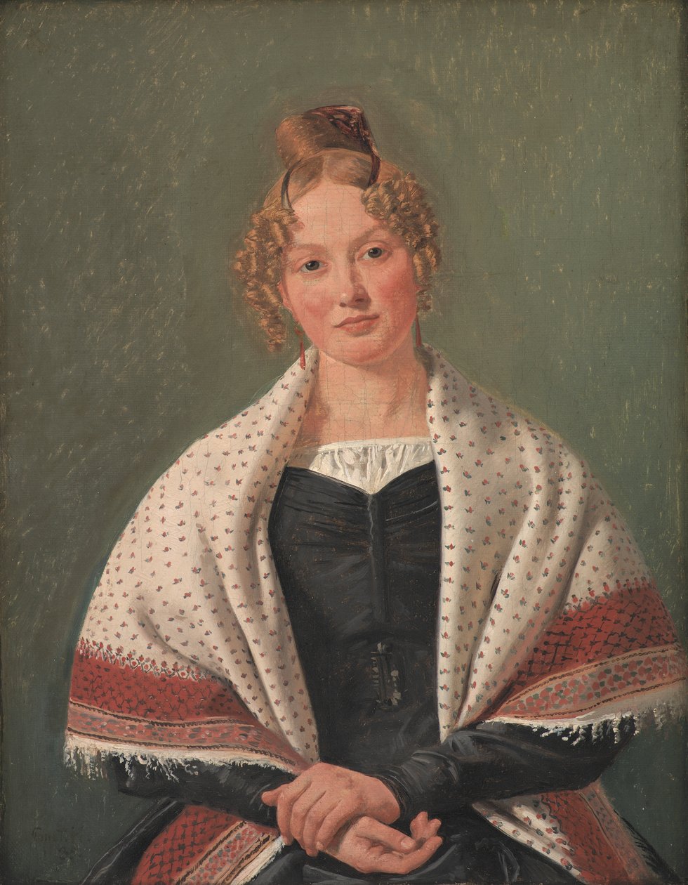 Portret Hanne Wanscher z domu Wegener autorstwa Constantin Hansen
